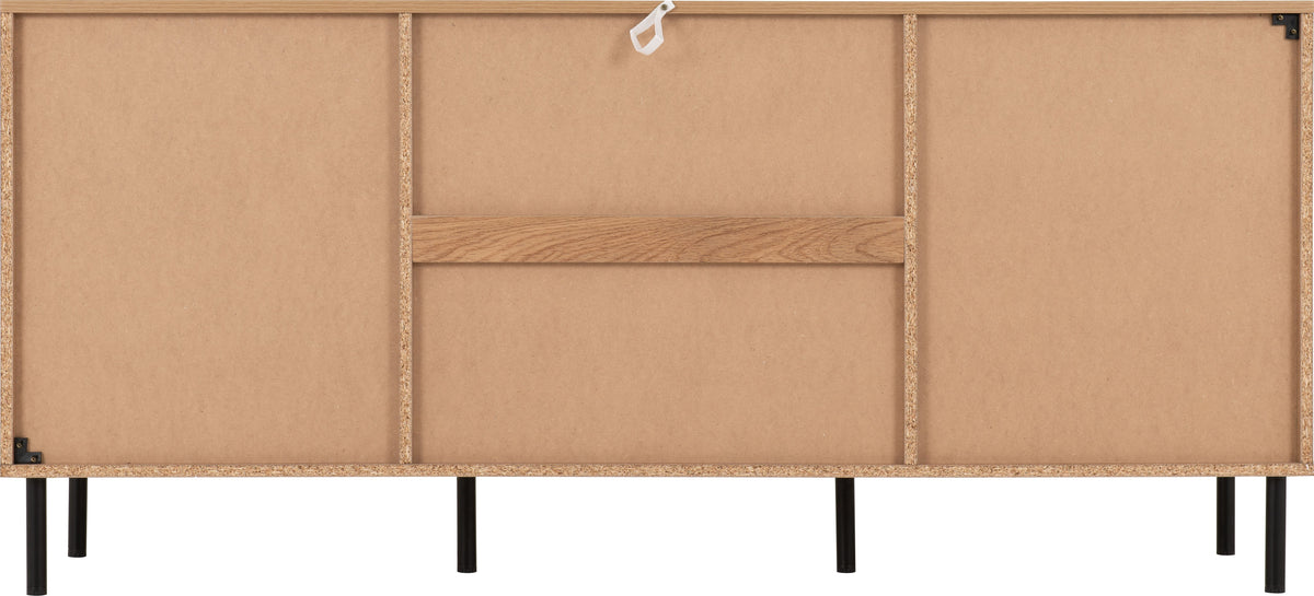 Leon 2 Door 3 Drawer Sideboard - Medium Oak Effect - view 5