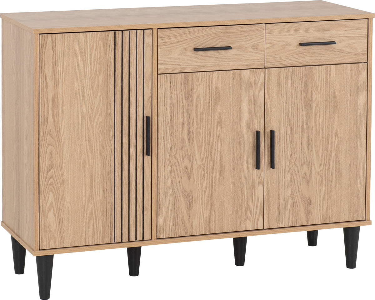 Tessa 3 Door 2 Drawer Sideboard - Natural Oak Effect - view 10