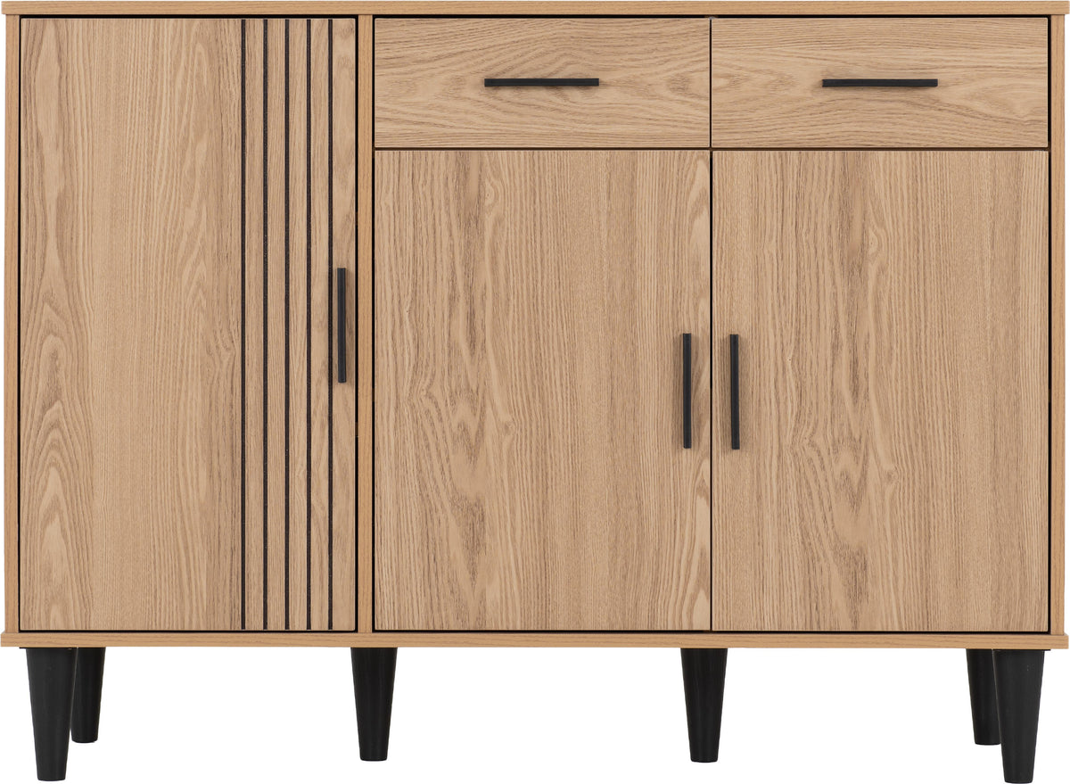 Tessa 3 Door 2 Drawer Sideboard - Natural Oak Effect - view 8