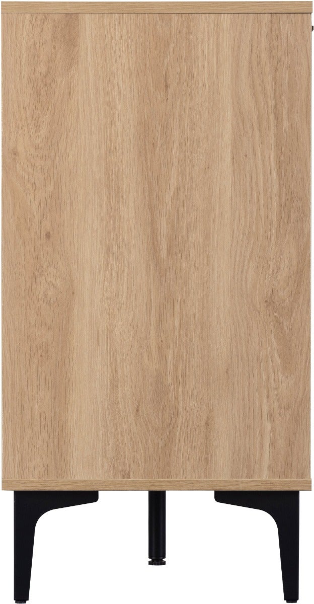 Miami 2 Door 3 Drawer Sideboard - Oak Effect/Black - view 5
