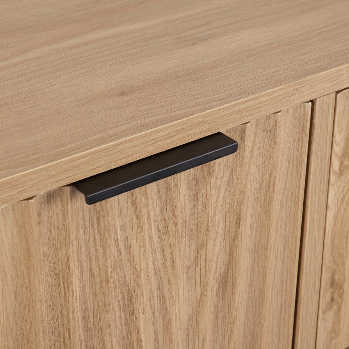 Miami 2 Door 3 Drawer Sideboard - Oak Effect/Black - view 8