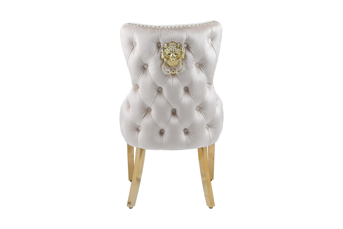 Victoria Cream Gold Dining Chair