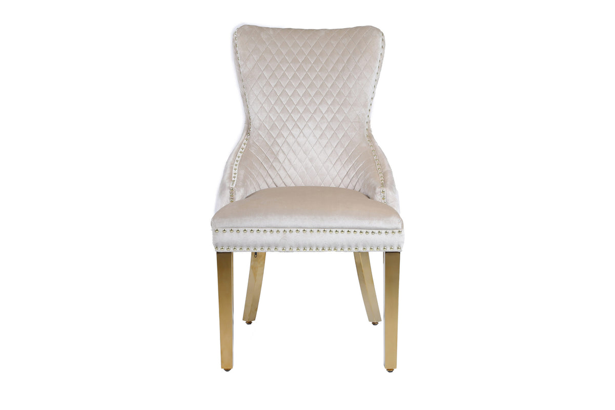 Victoria Cream Gold Dining Chair
