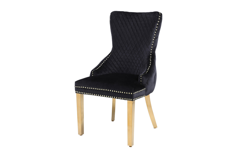 Victoria Black Gold Dining Chair