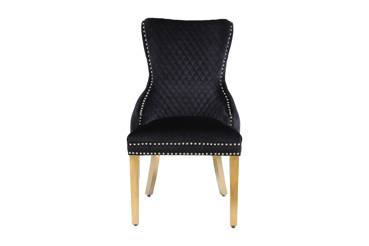 Victoria Black Gold Dining Chair
