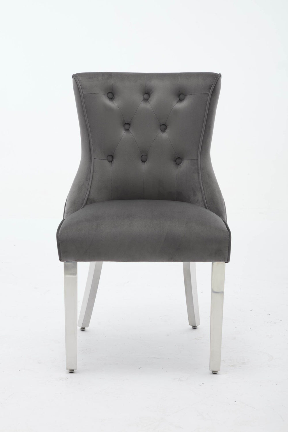 Portland Grey Velvet Dining Chair