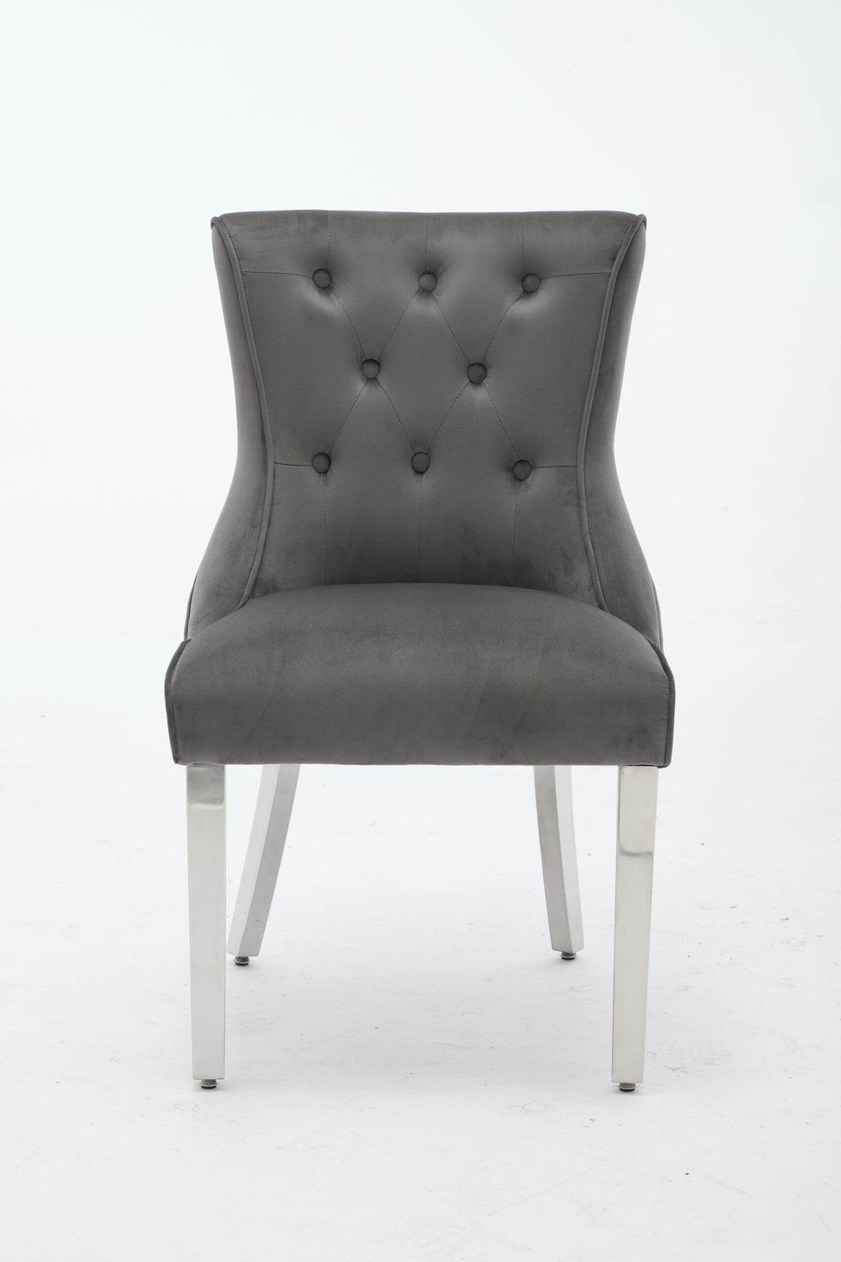 Portland Grey Velvet Dining Chair