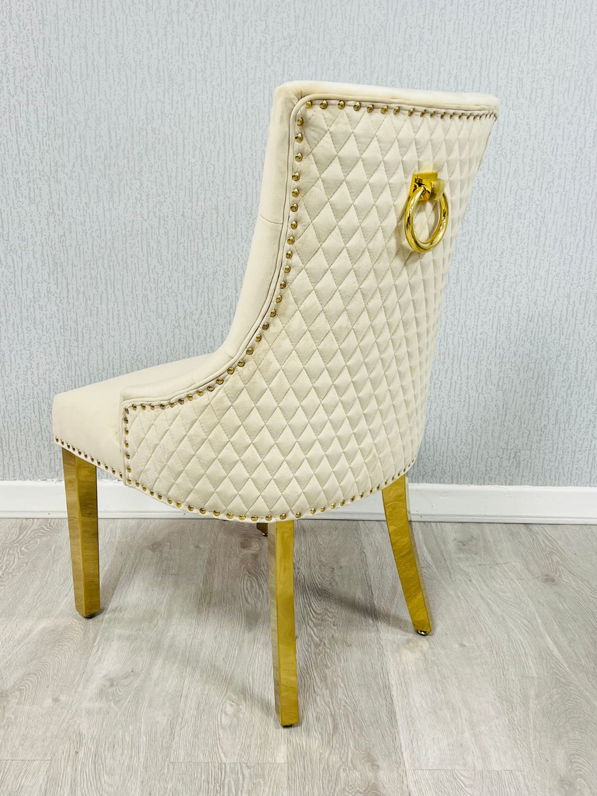 Majestic Mink Gold Ring Knocker Chair