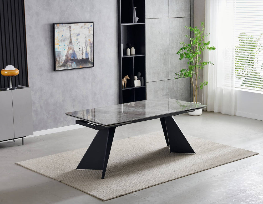 Chicago Extending 160cm to 200cm Grey Ceramic Table