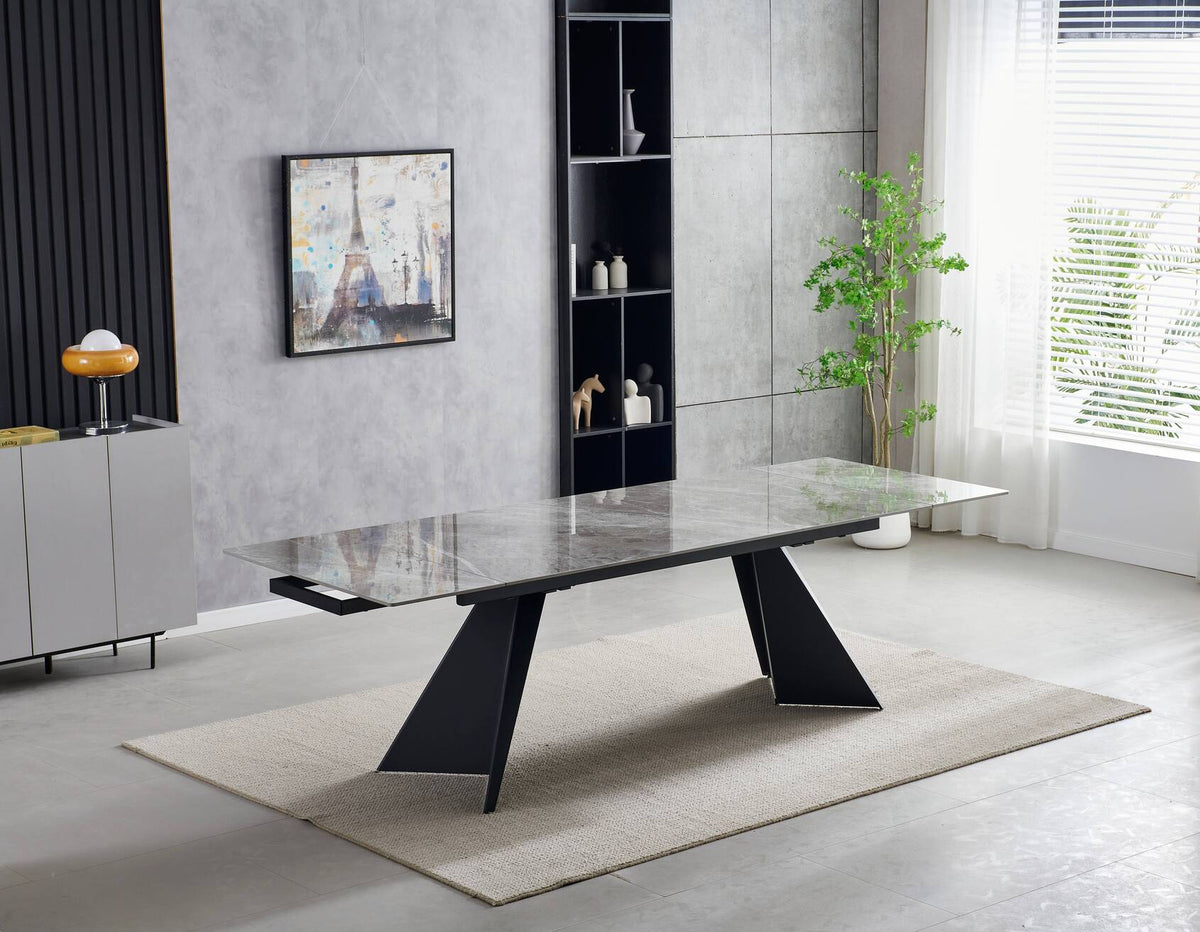 Chicago Extending 160cm to 200cm Grey Ceramic Table