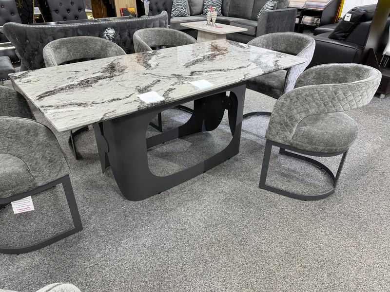 Lina Grey Marble Dining Table