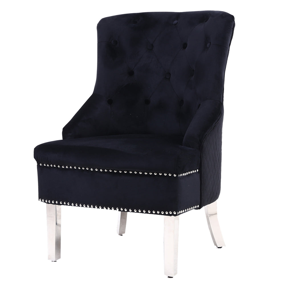 Majestic Black Wing Chair
