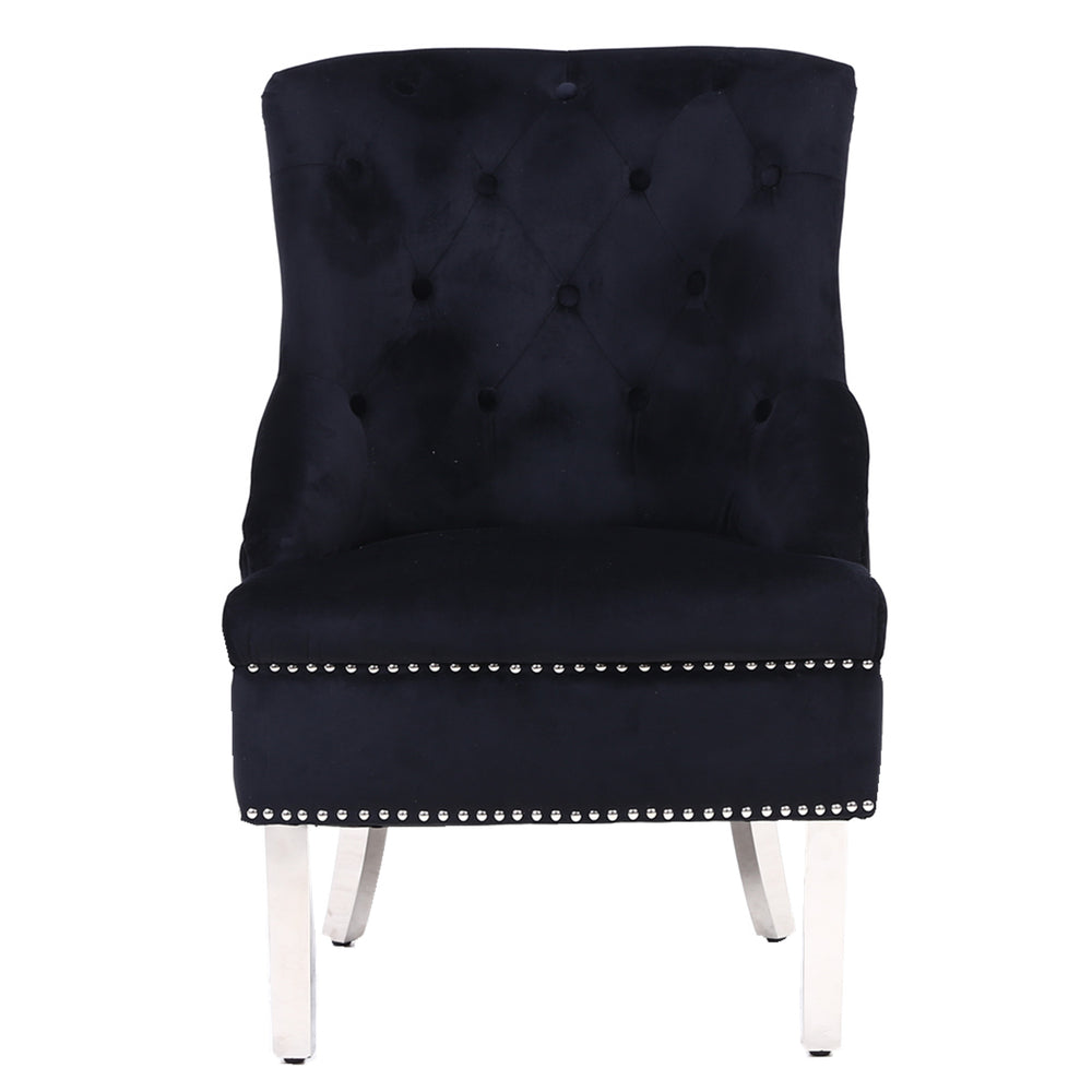 Majestic Black Wing Chair