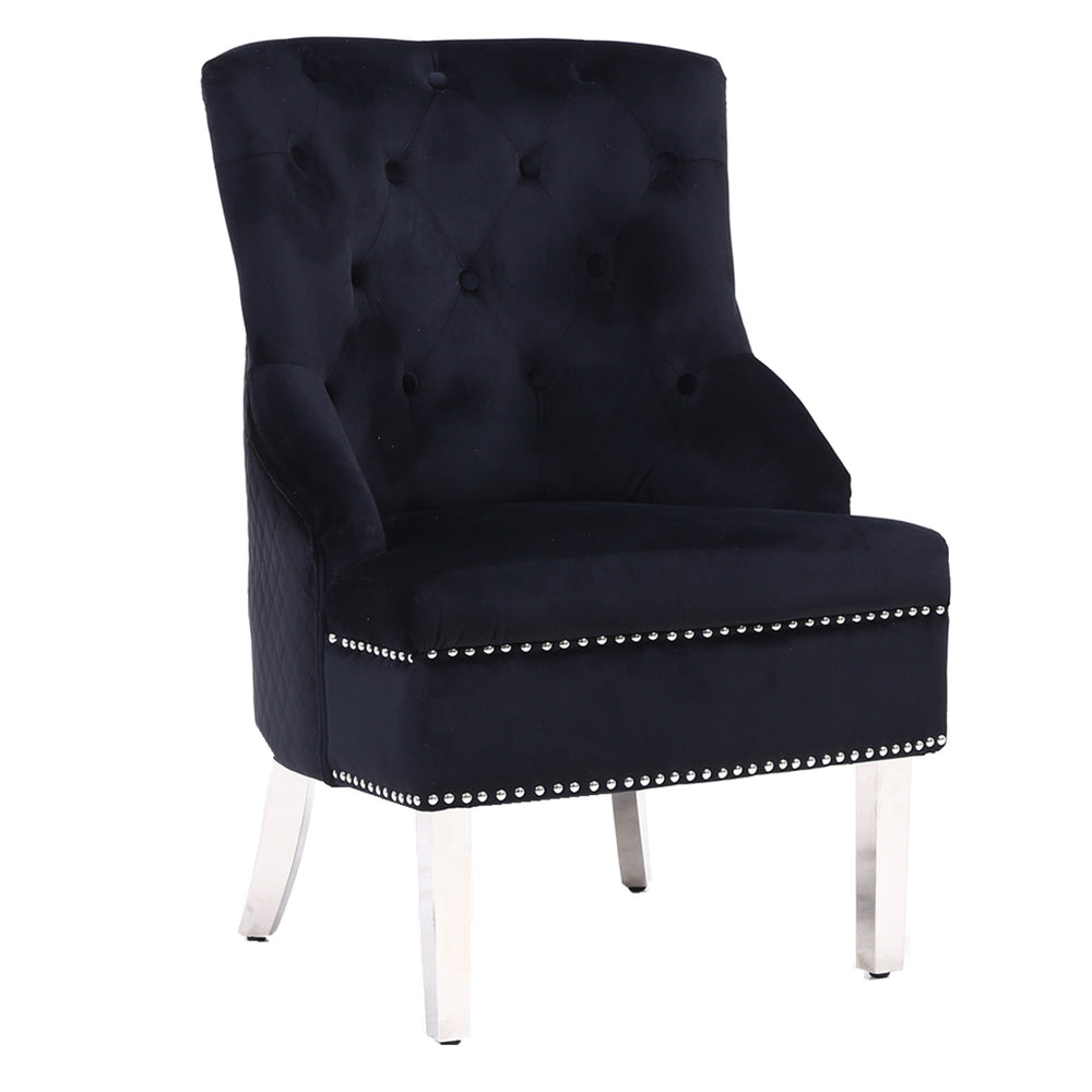 Majestic Black Wing Chair