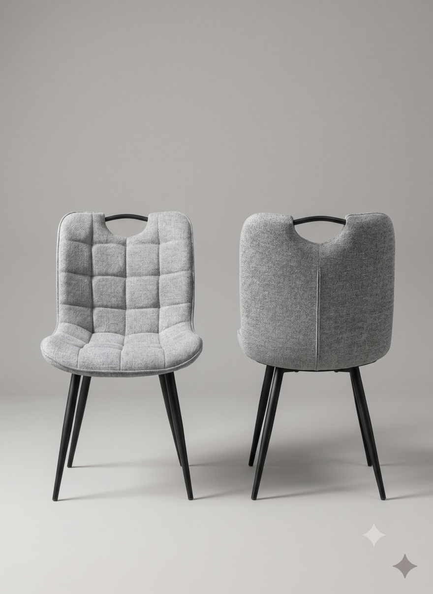Monza Grey Fabric Dining Chair