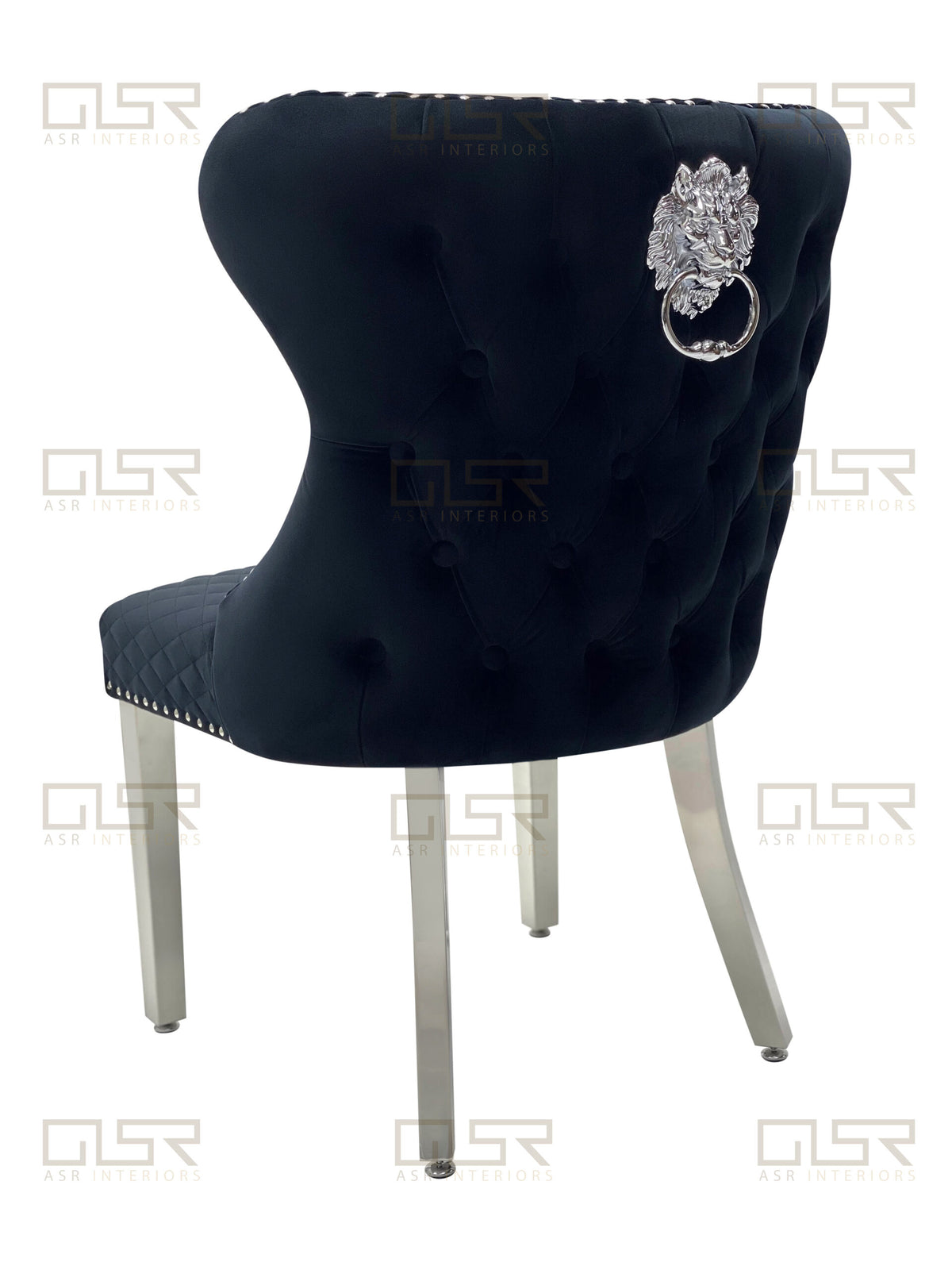 Valentino Black Velvet Dining Chair