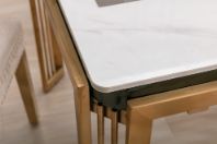Sorrento Rectangle 180cm Ceramic Gold Table