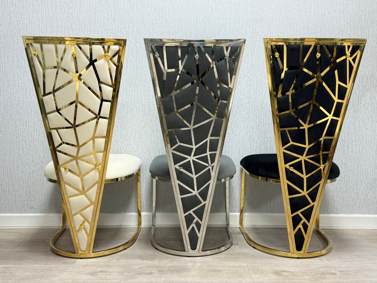 Vienna Black & Gold Dining Chair