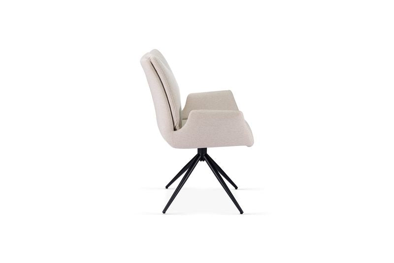 Fairmont 360 Swivel Beige Dining Chair
